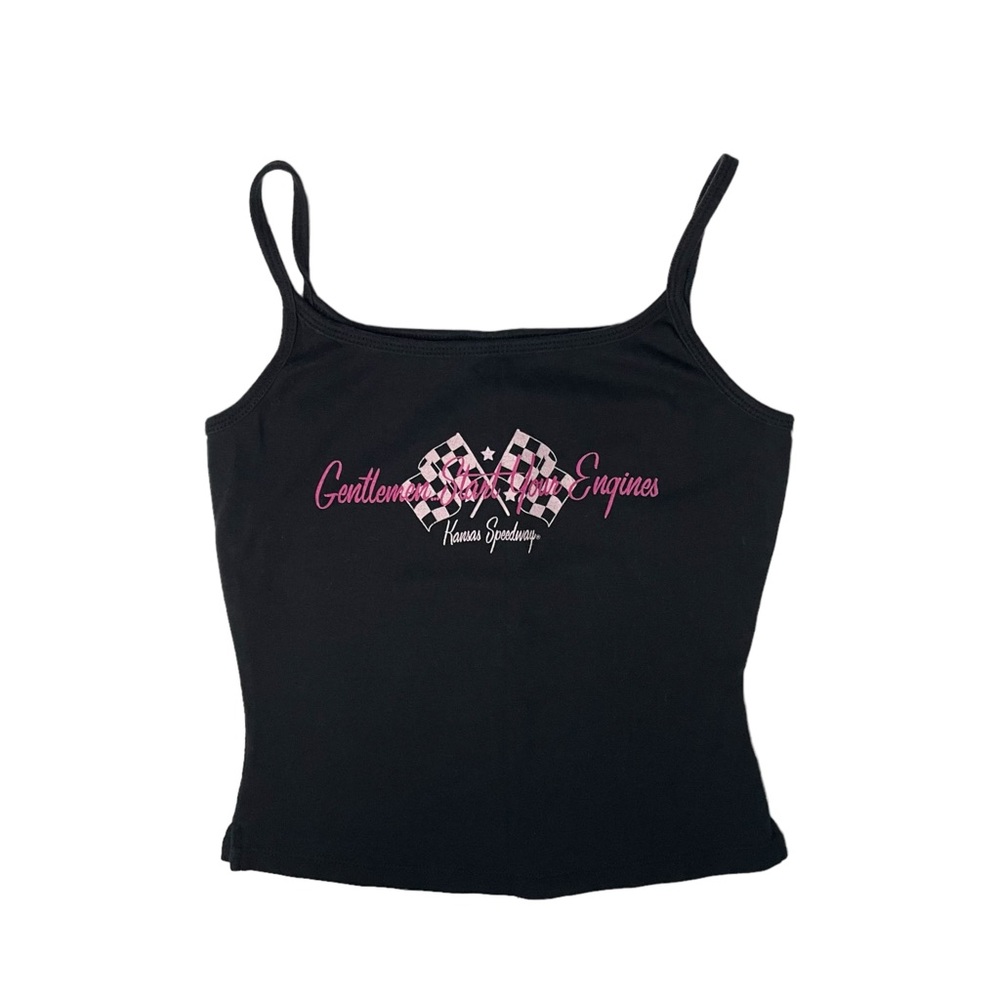 Kavio Y2K Black Pink Kansas Speed Gentlemen Start Your Engines Tank Top Medium